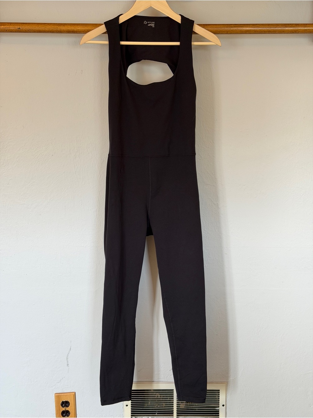 aerie Black Cutout Tank Jumpsuit